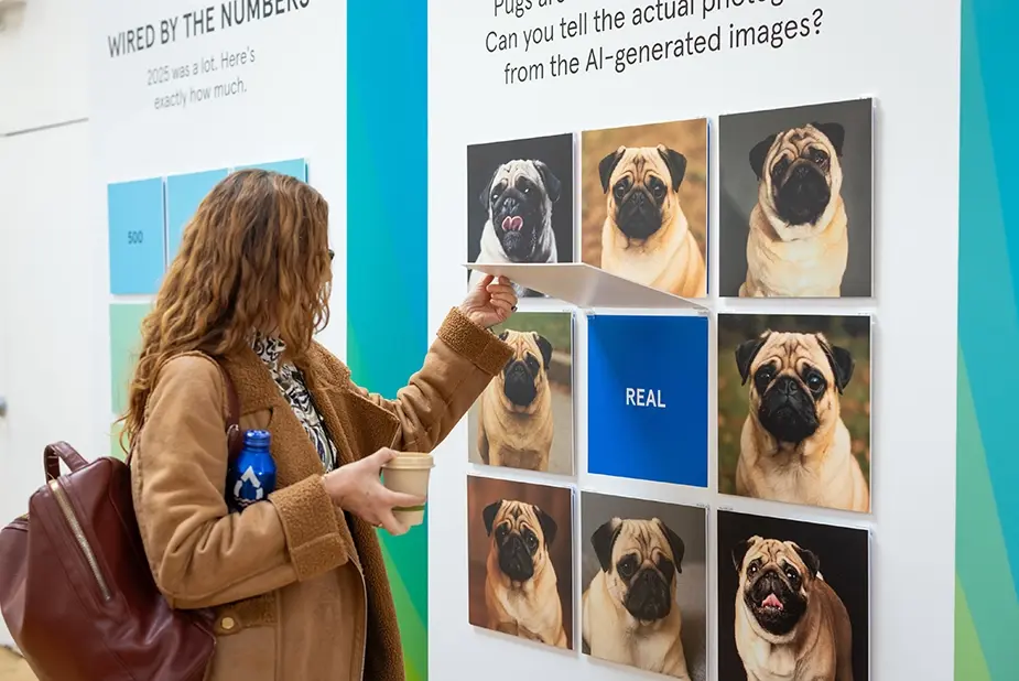 AI vs real pug photo guessing game display