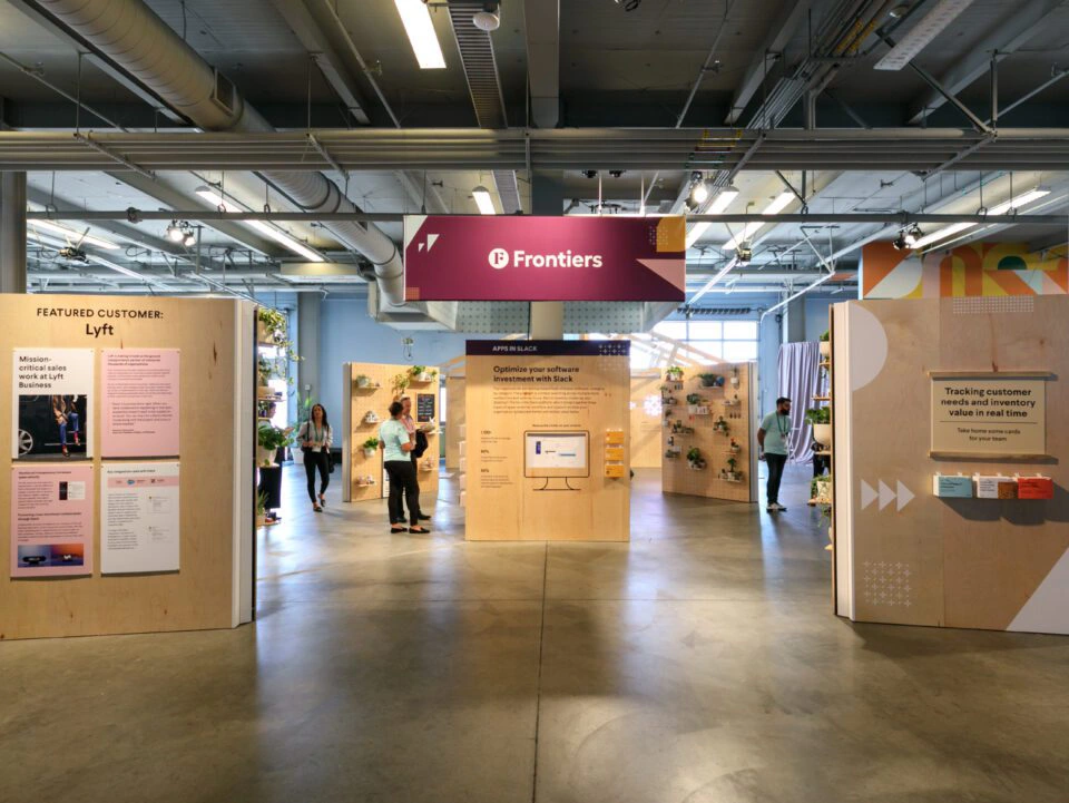 Slack Frontiers expo hall booth experience