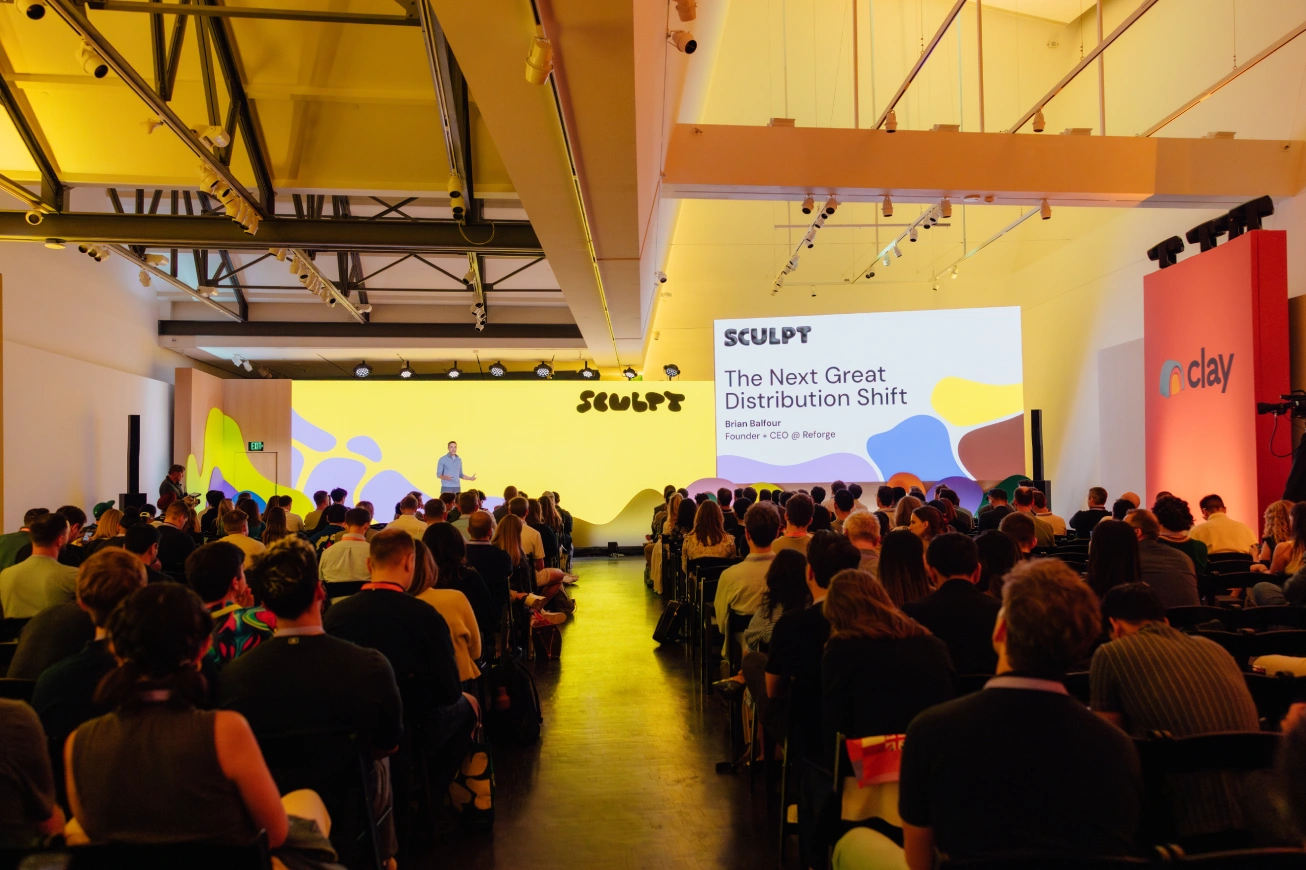 Audience watching keynote at SCULPT conference